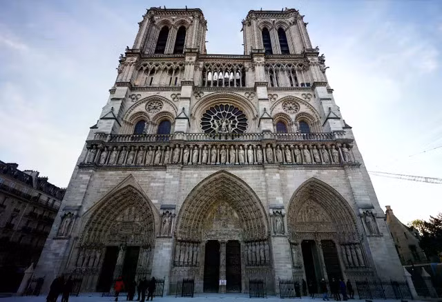 Nhà thờ Đức Bà Paris sau 5 năm trùng tu, sửa chữa và phục hồi, ngày 29/11/2024 (Ảnh: AP)