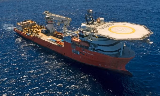 Con tàu Seabed Constructor được Ocean Infinity triển khai tìm kiếm MH370 ở Ấn Độ Dương hồi năm 2018. Ảnh: Ocean Infinity