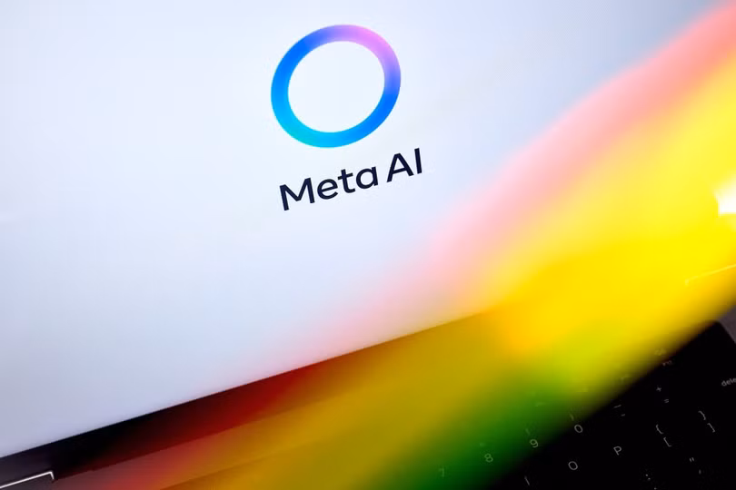 Biểu tượng của Meta AI. Ảnh: Bloomberg.
