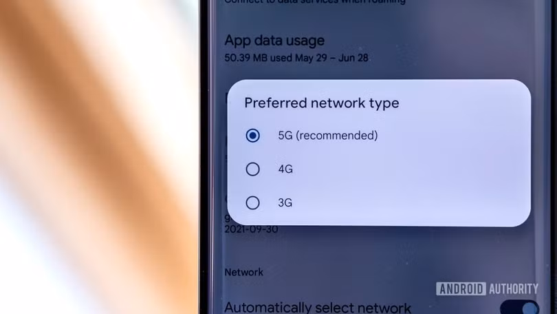 Màn hình cài đặt chế độ dữ liệu trên smartphone Android. Ảnh: Android Authority.