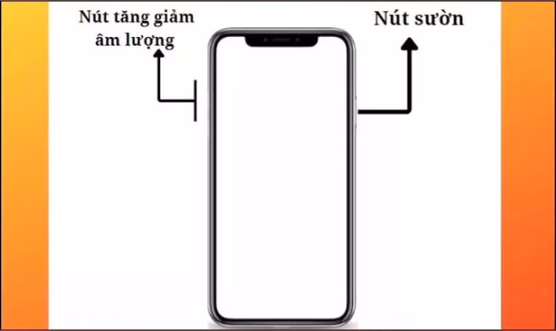 Nhấn giữ nút nguồn cùng nút giảm âm lượng.