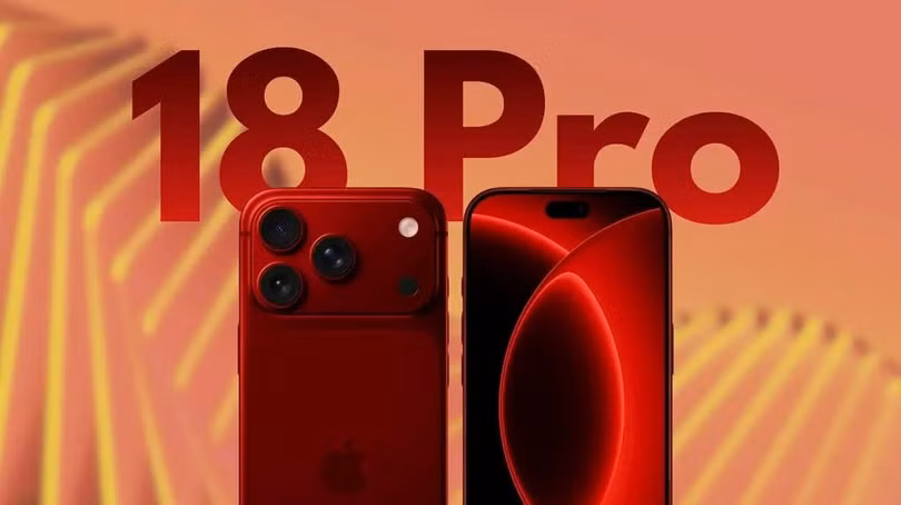Bản dựng iPhone 18 Pro với màu đỏ, camera sau và Dynamic Island nhỏ hơn. Ảnh: Macobserver