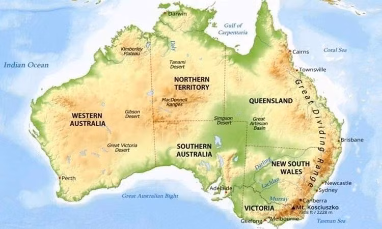 Australia có nhiều điều kiện để trở thành nơi trú ẩn an toàn trong thảm họa toàn cầu. Ảnh: WorldMap