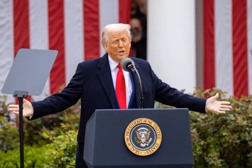 Tổng thống Mỹ Donald Trump phát biểu tại Nhà Trắng. Ảnh: THX/TTXVN