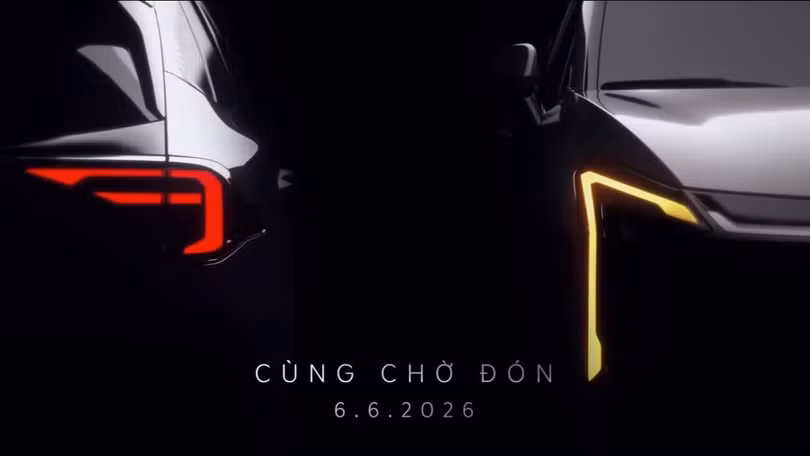 Hình ảnh 'nhá hàng' mẫu xe mới sắp được Kia Việt Nam giới thiệu.