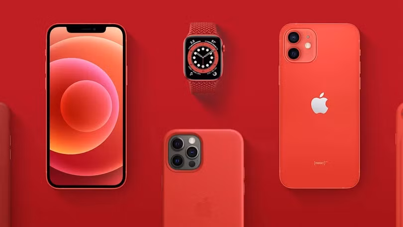 Apple từng sử dụng tông màu đỏ trên một số dòng sản phẩm. Ảnh: Apple.