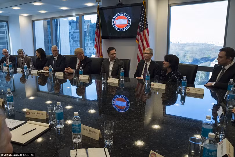 photo ong trump gap go mot loat ceo com can cua thung lung silicon