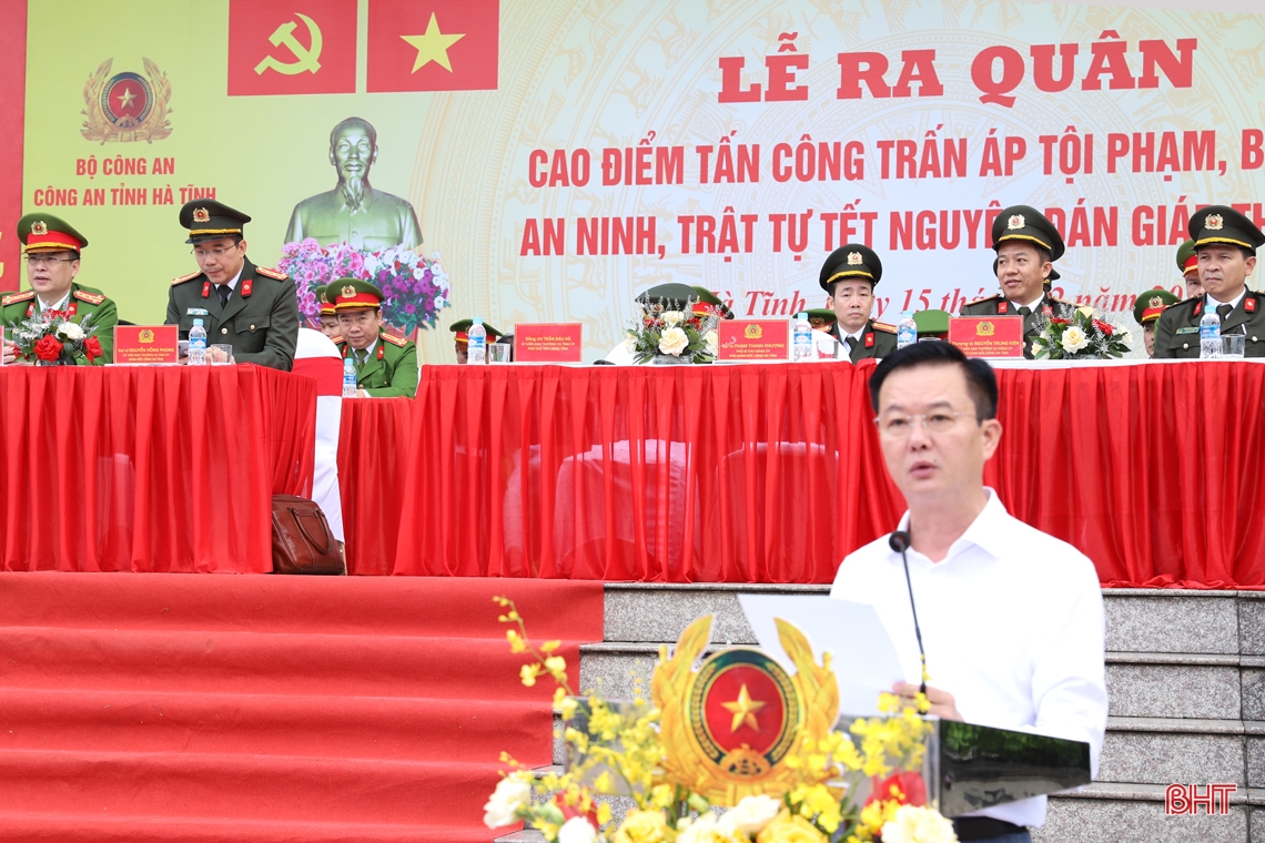 Hà Tĩnh ra quân cao điểm trấn áp tội phạm: Mỗi cấp công an trở thành một “pháo đài” đảm bảo ANTT