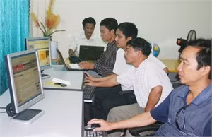 Tác nghiệp tại toà soạn Hà Tĩnh Online