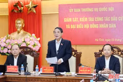 Phó Chủ tịch Quốc hội đánh giá cao sự chủ động, bài bản của Hà Tĩnh trong công tác bầu cử ĐBQH và HĐND các cấp