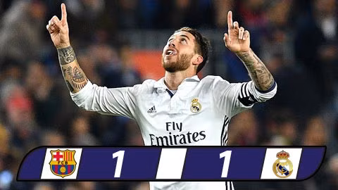 ramos ghi ban phut cuoi real cam hoa barca ngay tai nou camp