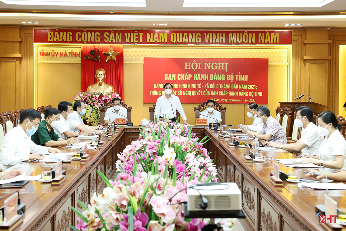 Ban Chấp hành Đảng bộ Hà Tĩnh đánh giá tình hình KT-XH 6 tháng đầu năm