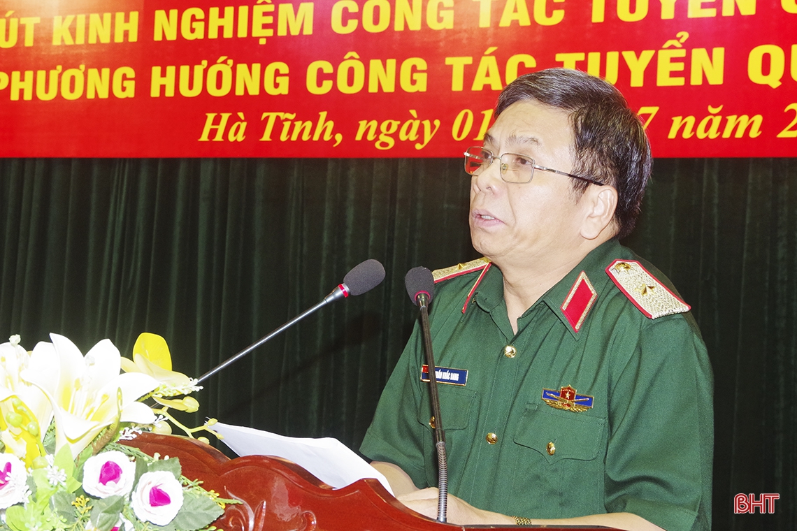 Hà Tĩnh quyết tâm thực hiện tốt công tác tuyển quân nhiều năm tiếp theo