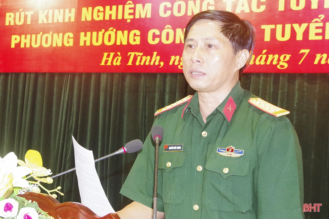 Hà Tĩnh quyết tâm thực hiện tốt công tác tuyển quân nhiều năm tiếp theo
