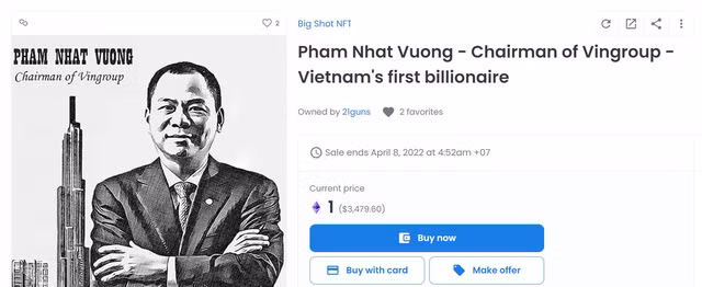 NFT hình tỷ phú Phạm Nhật Vượng giá bao nhiêu? - Ảnh 3. NFT hình tỷ phú Phạm Nhật Vượng giá bao nhiêu?