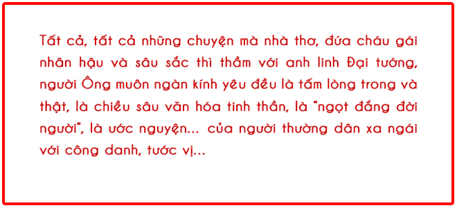 “Ông vịn lòng dân để thanh thản trở về”