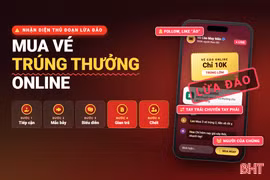 Infographic: Nhận diện thủ đoạn lừa đảo "mua vé trúng thưởng online"