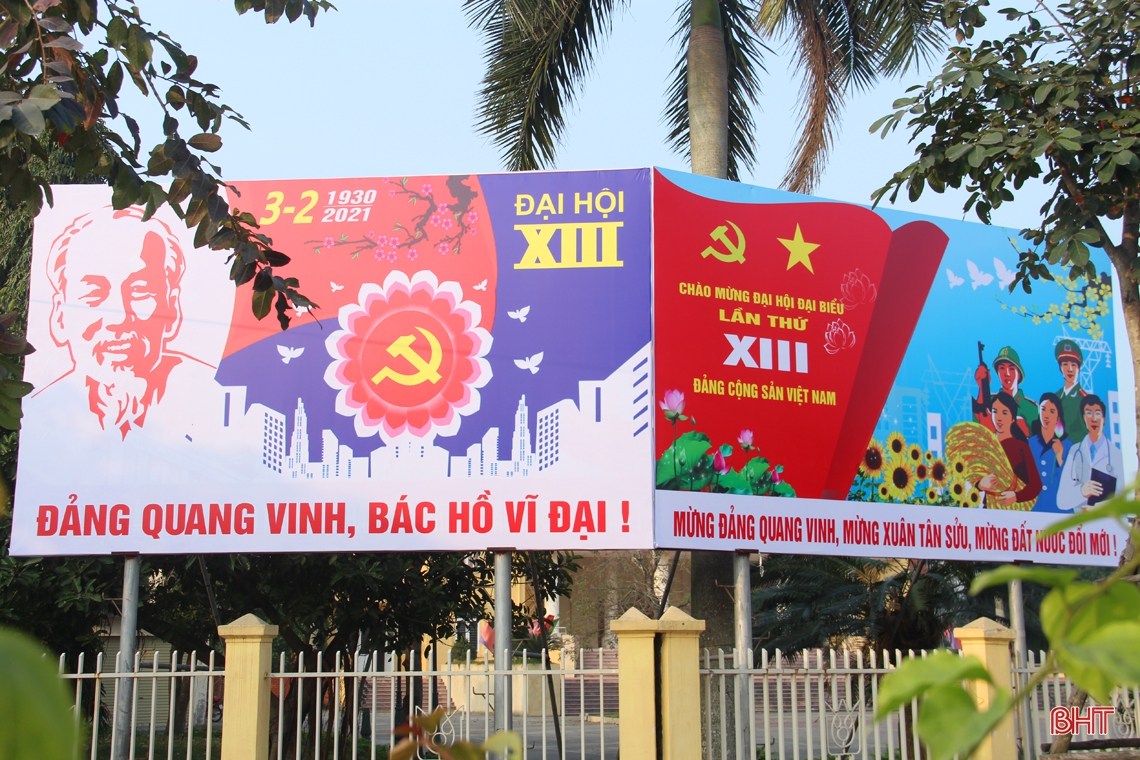 Hà Tĩnh rực rỡ cờ hoa chào mừng Đại hội XIII của Đảng