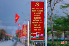 Rực rỡ cờ hoa đón ngày hội lớn ở các phường phía Nam Hà Tĩnh