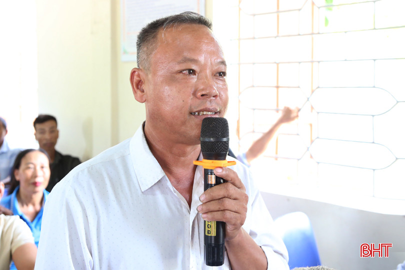 Cử tri Nguyễn Văn Hải (thị trấn Đồng Lộc) kiến nghị tỉnh quan tâm nguồn lực đầu tư xây dựng nhà máy nước sạch cho người dân. 5A.jpg