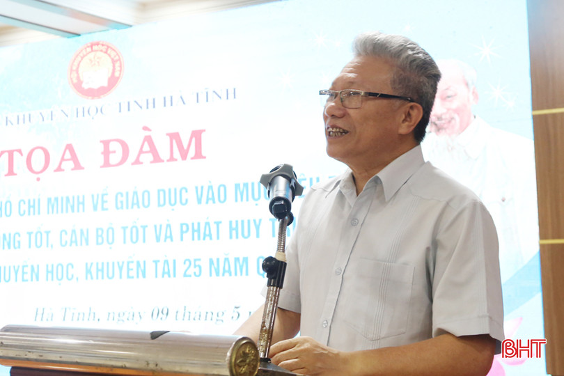 Ông Nguyễn Hồng Sơn - Phó Chủ tịch Hội Khuyến học Việt Nam phát biểu tại hội thảo. 5A.jpg