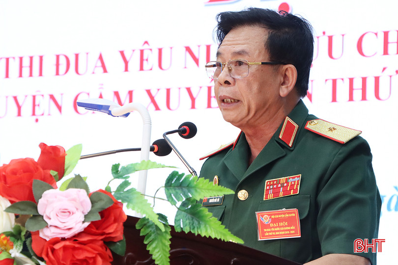 Thiếu tướng Nguyễn Đức Tới – Chủ tịch Hội CCB tỉnh phát biểu chỉ đạo đại hội 5566.jpg