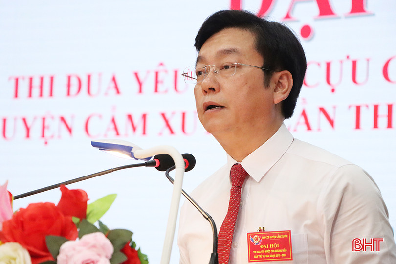Bí thư Huyện ủy Cẩm Xuyên Nguyễn Văn Thành: Hội CCB huyện cần có biện pháp cụ thể để khắc phục hạn chế nhằm đưa phong trào thi đua của hội ngày càng hiệu quả, thiết thực. 5590.jpg