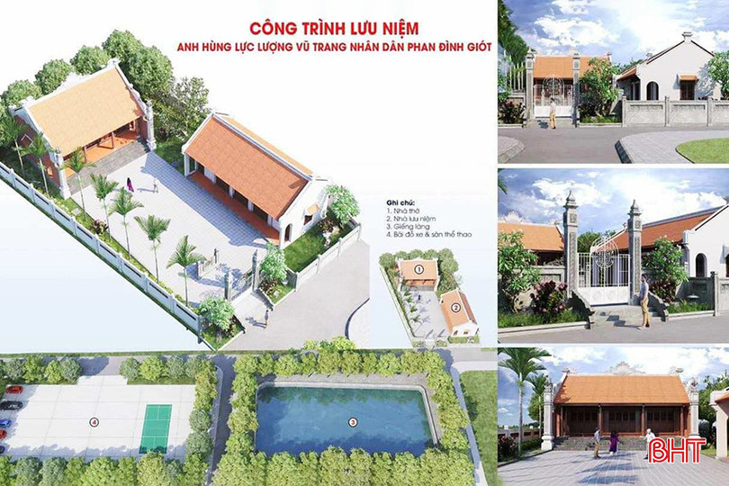 Phối cảnh công trình lưu niệm Anh hùng lực lượng vũ trang nhân dân Phan Đình Giót. z5260221655871_627d1c6fcabf6fbc5ac2f43a0ddfaa30.jpg