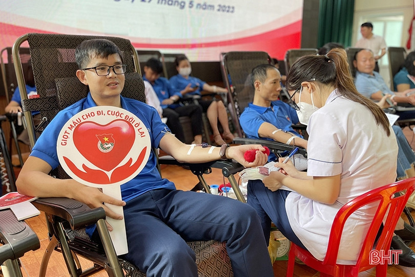 Thu 217 đơn vị máu tại Ngày hội hiến máu tình nguyện lần thứ I, năm 2023