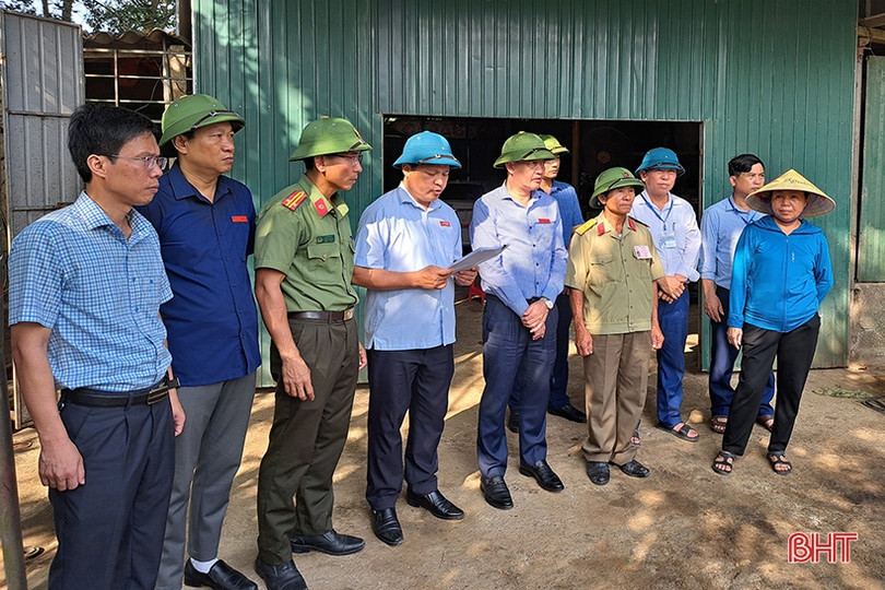 Cưỡng chế thu hồi đất của một hộ dân ở Nghi Xuân