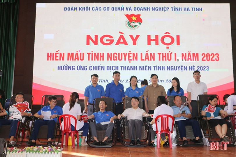 Thu 217 đơn vị máu tại Ngày hội hiến máu tình nguyện lần thứ I, năm 2023