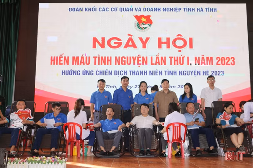 Thu 217 đơn vị máu tại Ngày hội hiến máu tình nguyện lần thứ I, năm 2023