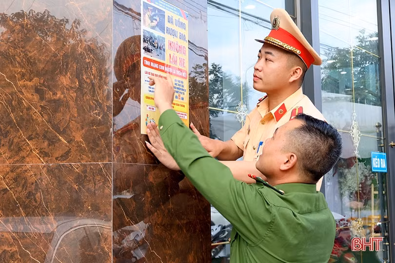Công an Can Lộc xử lý 852 trường hợp vi phạm an toàn giao thông