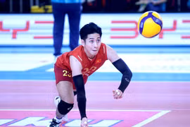 Libero Cao Đức Hoàng luôn có những pha bắt bước 1 ổn định tạo điều kiện để đội tuyển Việt Nam có những pha tấn công đa dạng. Ảnh Internet.