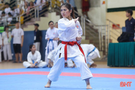 223 vận động viên tranh tài Giải Karate Đại hội TDTT toàn tỉnh