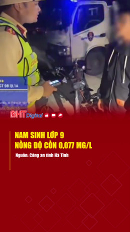 Công an kiểm tra nam sinh lớp 9 đi xe đạp điện, bất ngờ về nồng độ cồn