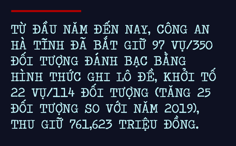 Chặt đứt “vòi bạch tuộc” lô đề ở Hà Tĩnh ảnh 5 Chặt đứt “vòi bạch tuộc” lô đề ở Hà Tĩnh