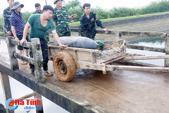 phat hien bom chua no khi lam cong trinh thuy loi