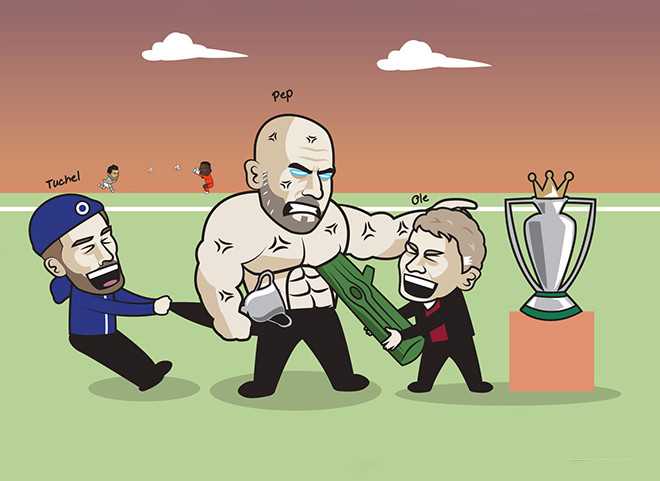 Ảnh chế: MU hợp sức cùng Chelsea ngăn cản Man City nâng cúp vô địch sớm