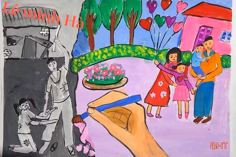 Thiếu nhi Hà Tĩnh: Cùng vẽ sắc màu của yêu thương và hạnh phúc!