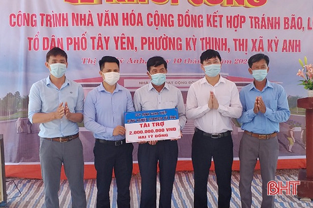 Khởi công nhà văn hóa cộng đồng kết hợp tránh trú bão tại TX Kỳ Anh