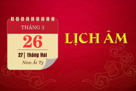 Lịch âm hôm nay - Lịch âm ngày 26/3/2025