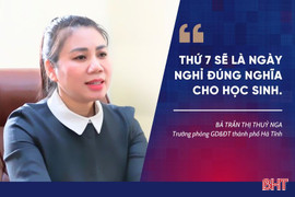 Nghỉ học thứ 7, liệu học sinh TP Hà Tĩnh có phải học thêm?