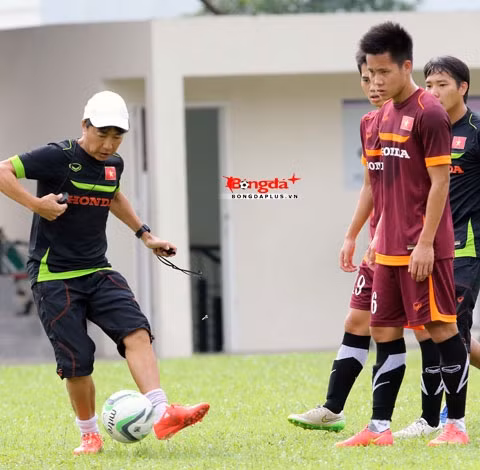 Tiền đạo Thanh Bình đang được HLV Miura khoanh tròn vào suất đá chính ở trận đấu tới. Ảnh: Minh Tuấn