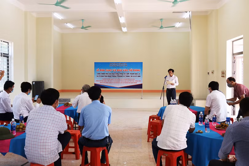 Hà Tĩnh: Nhà văn hóa cộng đồng kết hợp tránh trú bão, lũ tại Kỳ Thịnh chính thức đưa vào sử dụng