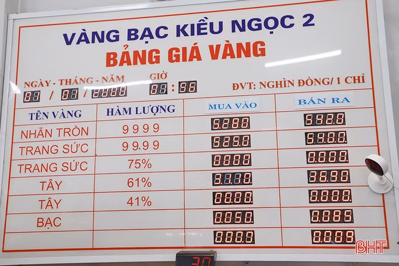 “Phố vàng” Hà Tĩnh nhộn nhịp sáng ngày vía Thần tài