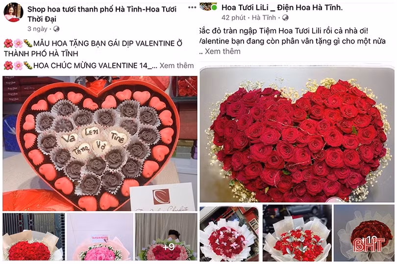 Ngập tràn sắc hoa ở Hà Tĩnh nhân ngày lễ tình nhân