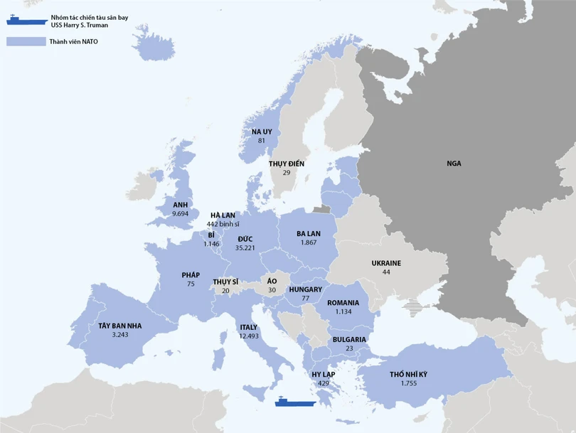 Mỹ điều thêm 3.000 quân đến Ba Lan
