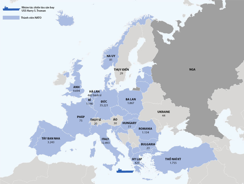 Mỹ điều thêm 3.000 quân đến Ba Lan