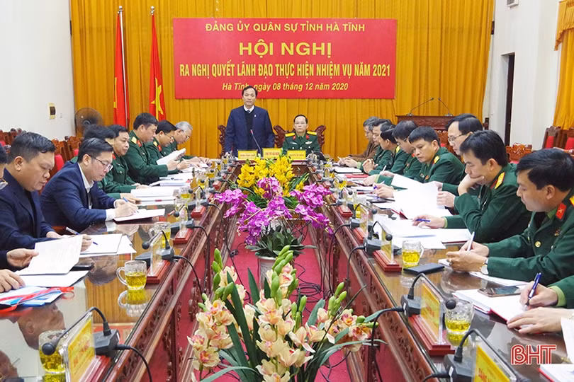 Đảng ủy Quân sự Hà Tĩnh ra nghị quyết lãnh đạo thực hiện nhiệm vụ năm 2021